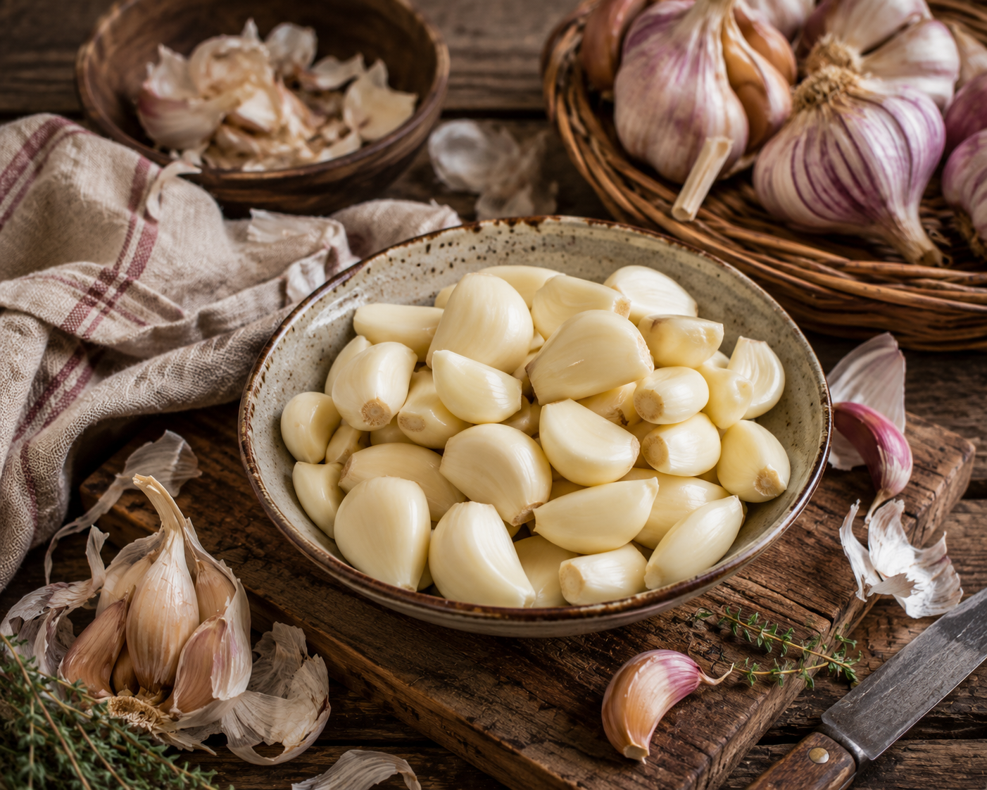 Knoblauch geschält