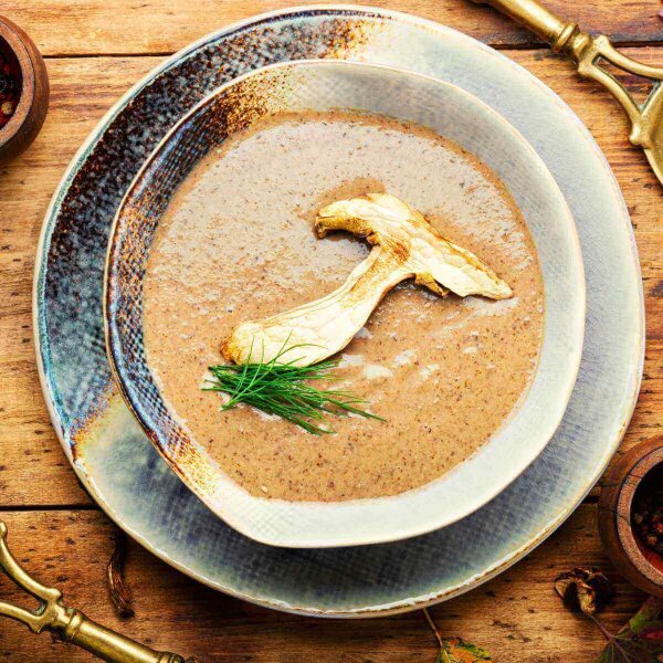 Waldpilzsuppe mit Suppengewürz (getrocknet) & getrockneten Pilzen