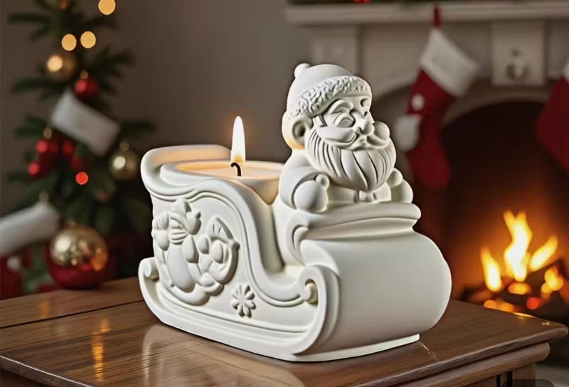 Santa’s Kerzenzauber – Keramikunikat mit Winterduft