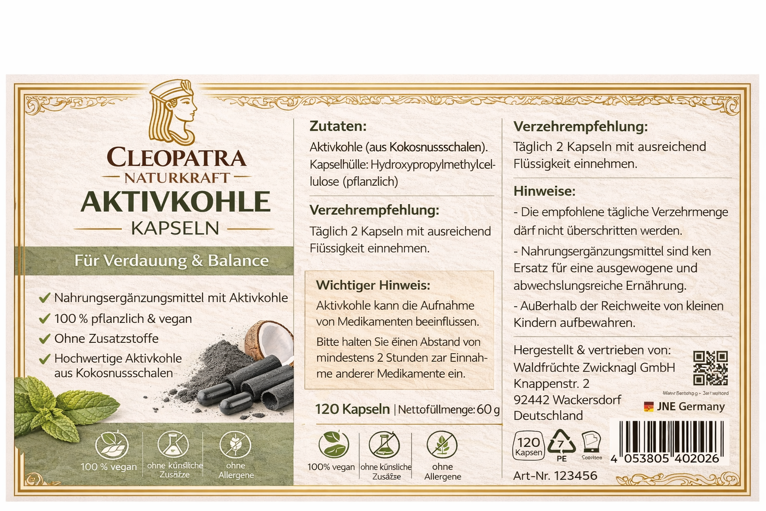 Aktivkohle Kapseln – Für Verdauung & Balance