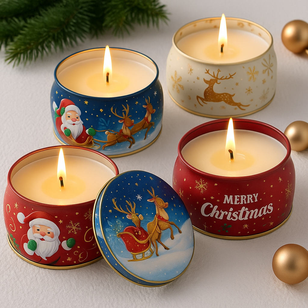 Weihnachtszauber – Duftkerze in Metalldose