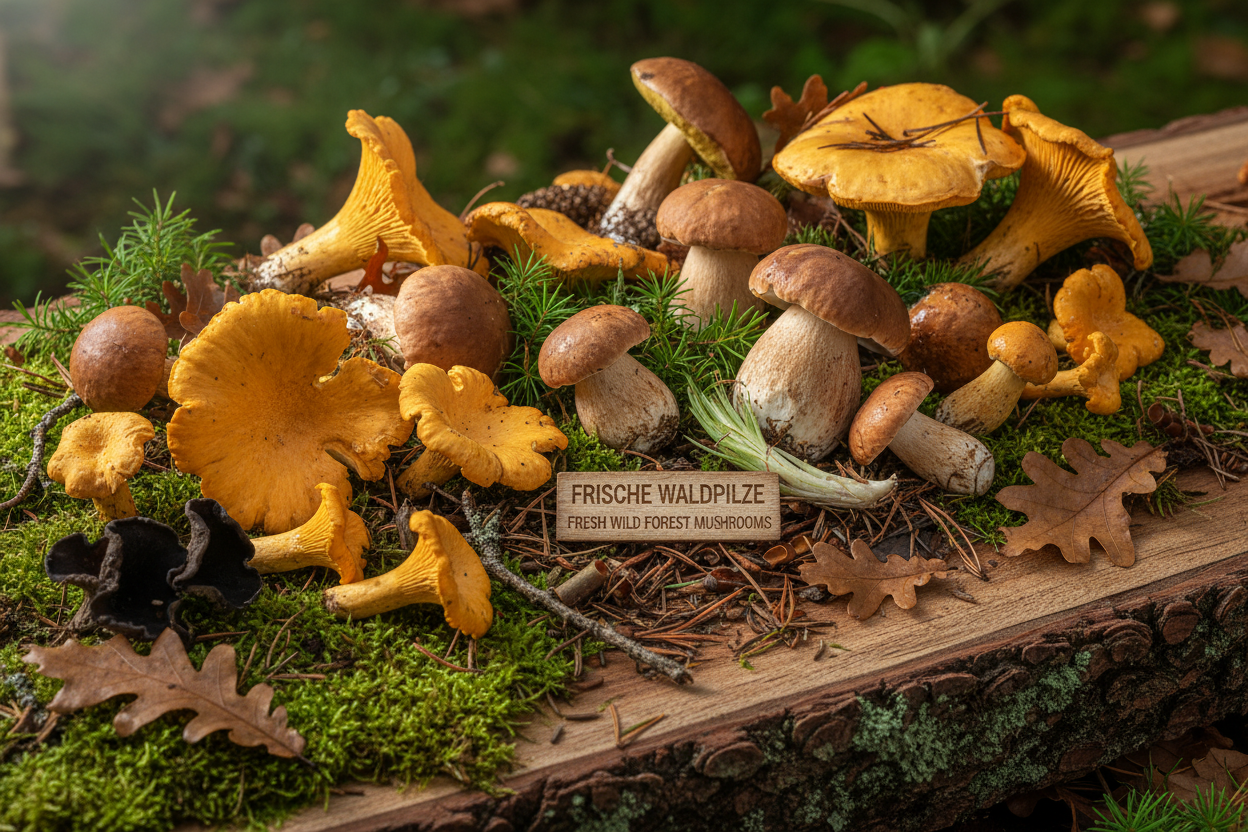 Frische Waldpilze