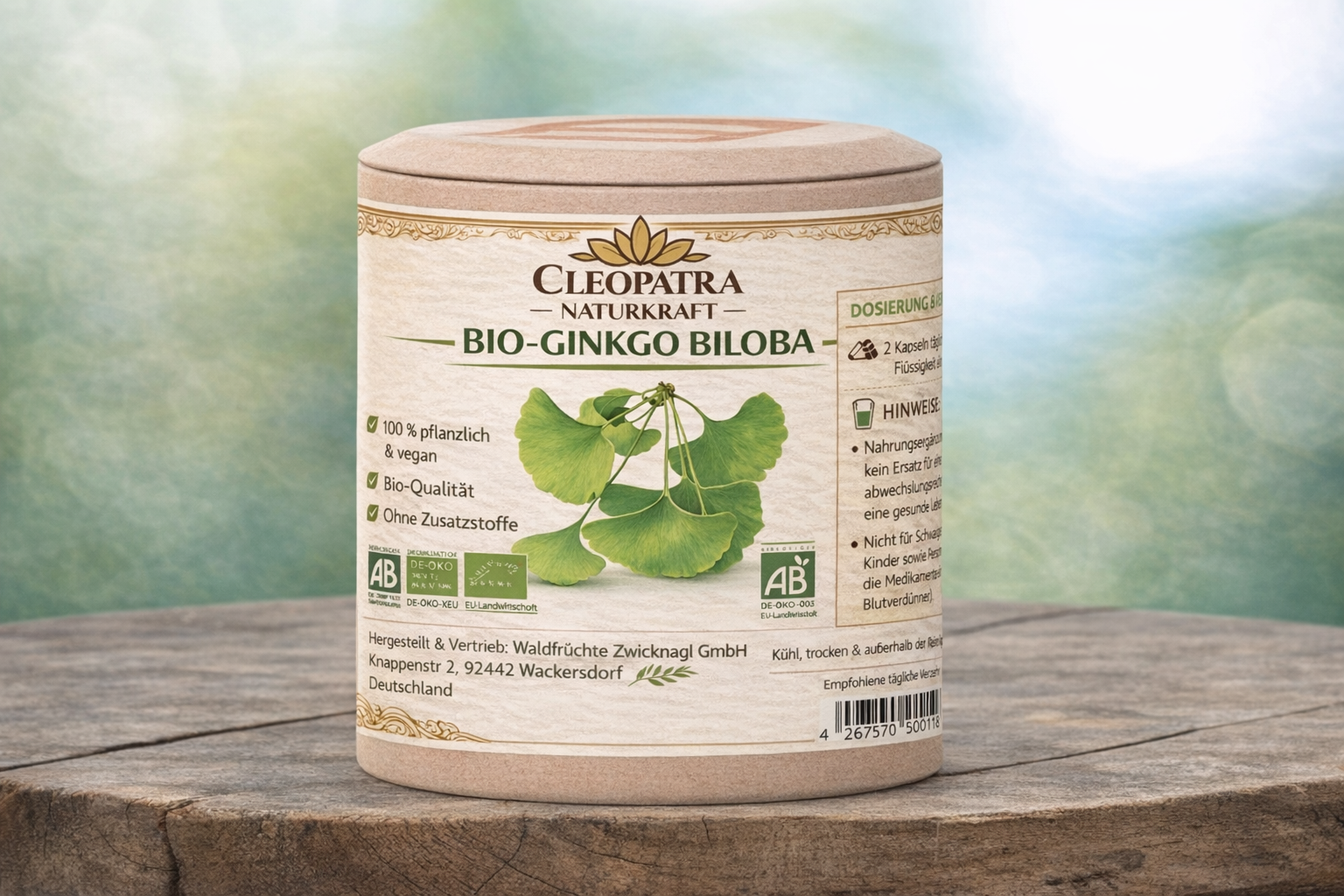 Bio-Ginkgo Biloba-Kapseln