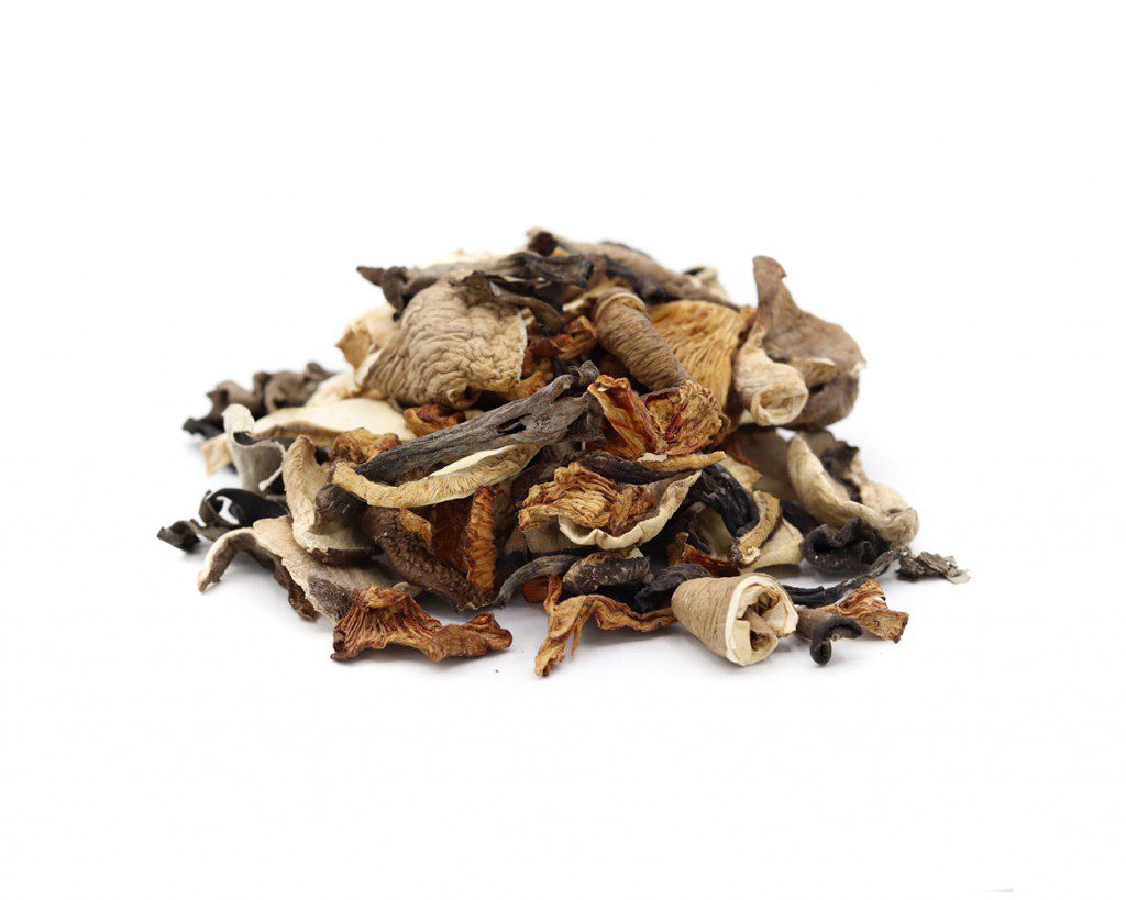 Getrocknete Waldpilze