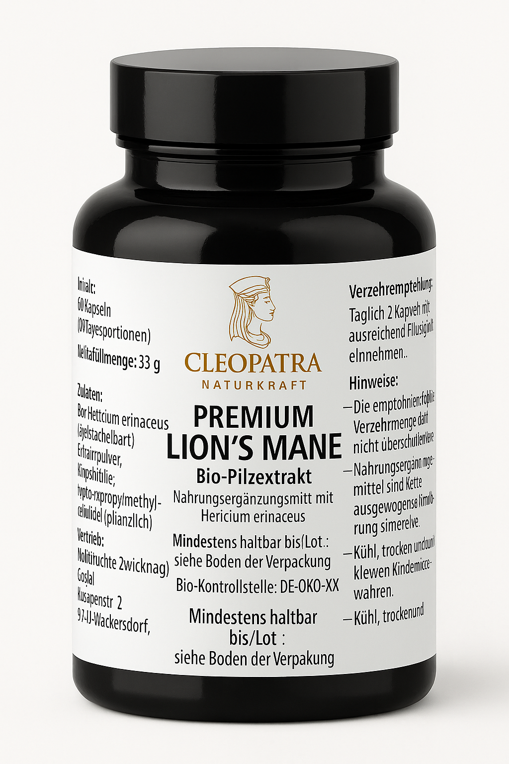 Premium-Löwenmähne-Extraktkapseln
