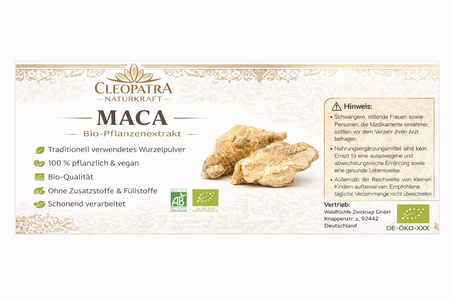 Maca Bio - Nahrungsergänzung in Kapseln