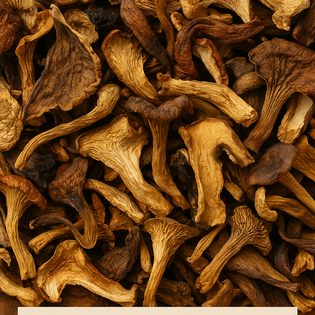 Getrocknete Waldpilze