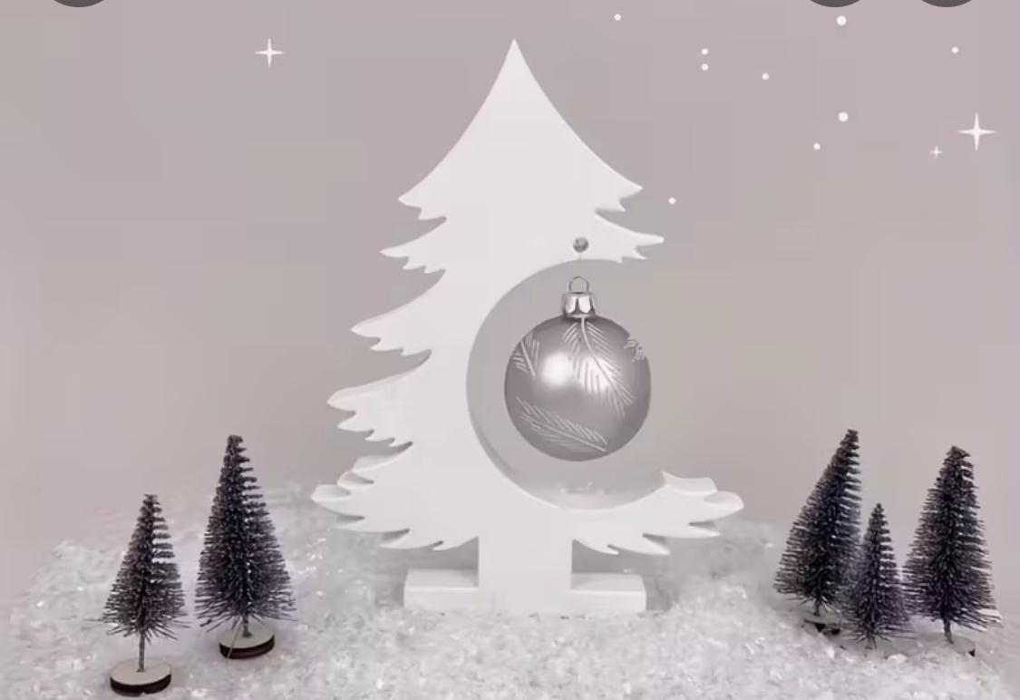 Wintertraum Keramik-Tanne