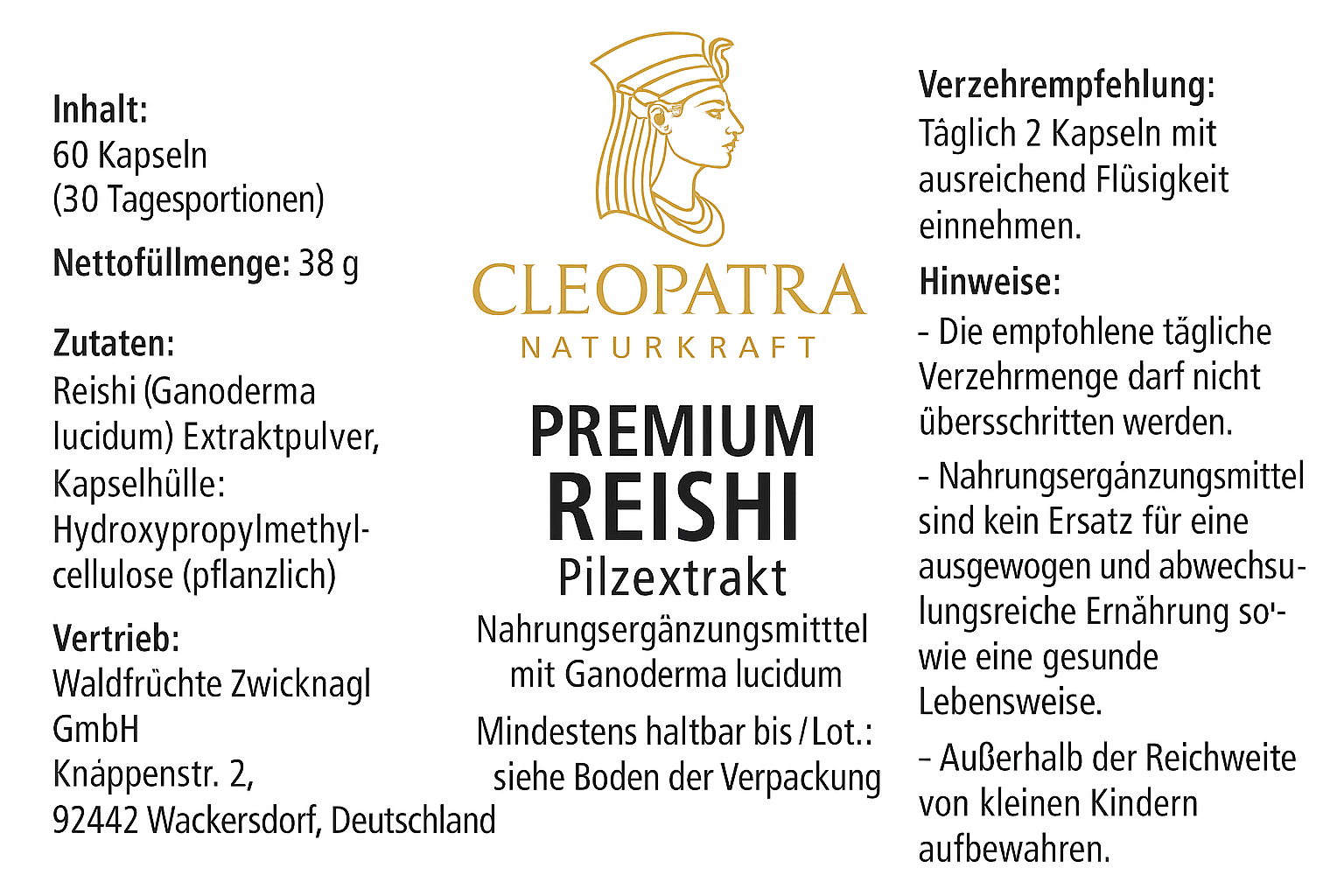 Premium Reishi Extrakt Kapseln