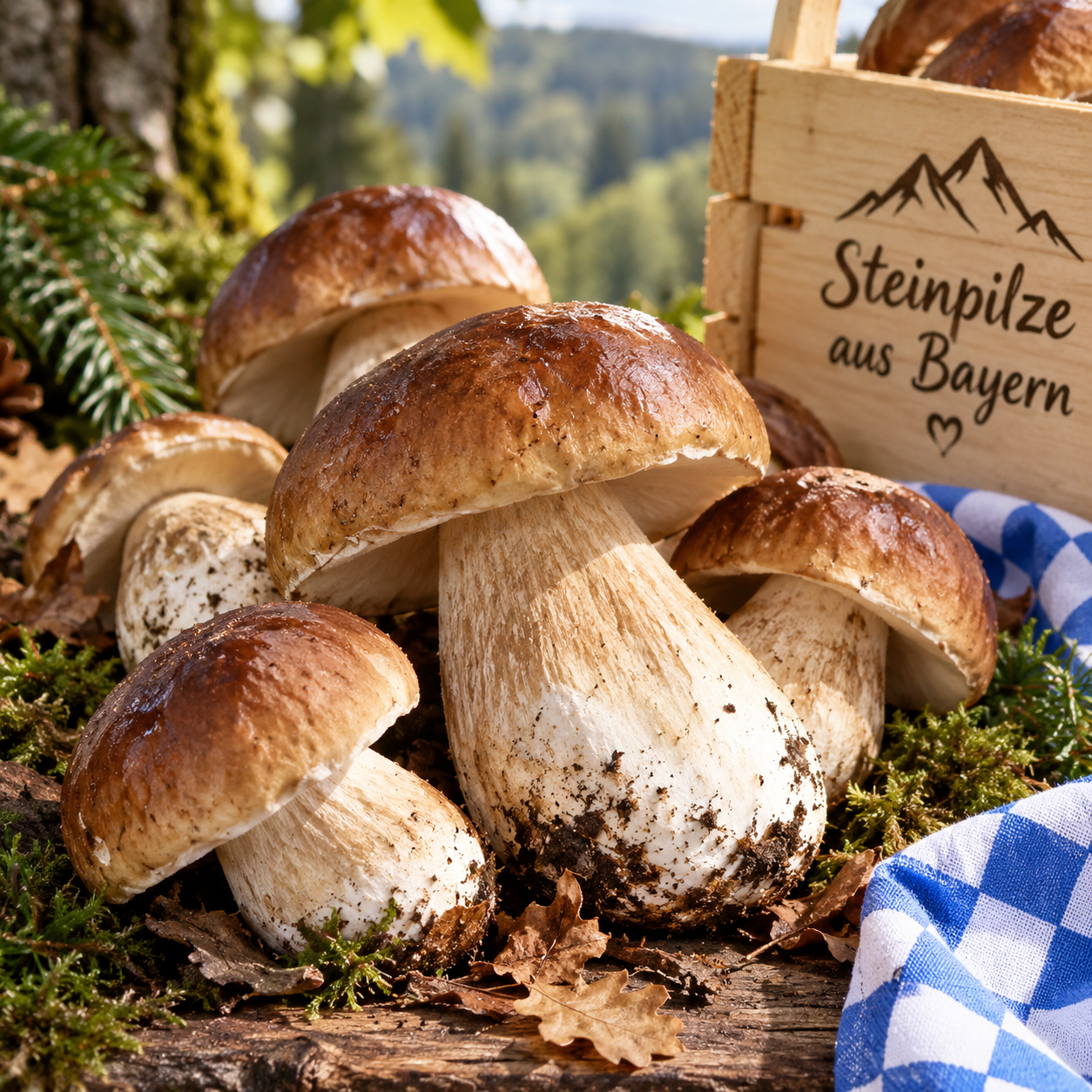 Frische Steinpilze  aus Bayern